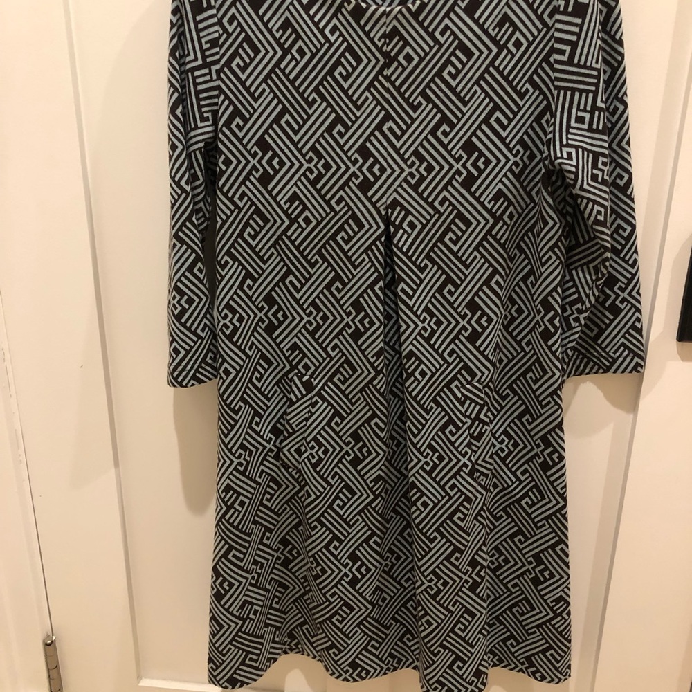 Tyler Boe beautiful aqua brown dress